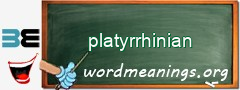 WordMeaning blackboard for platyrrhinian